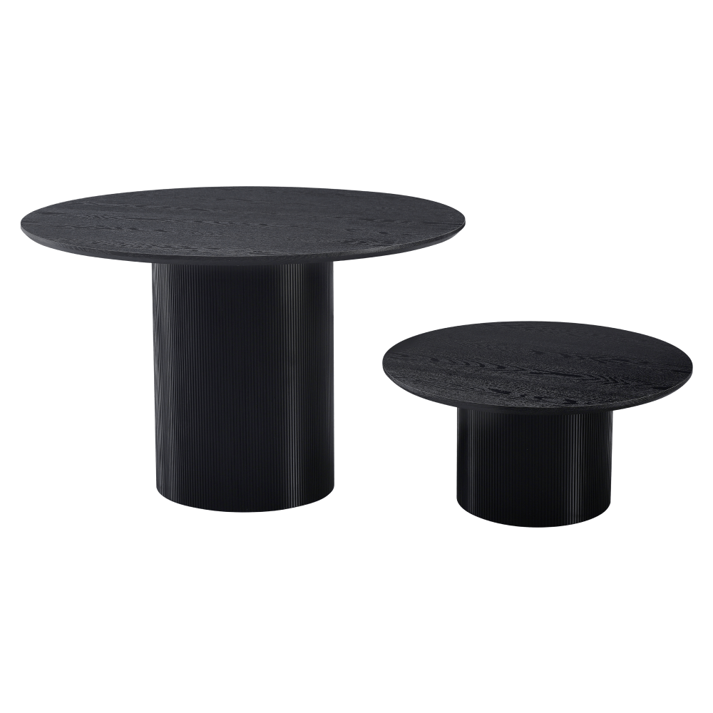 Masuta de cafea, negru, diametru 80 cm, MAHIR TYP 2 — imaginea 12