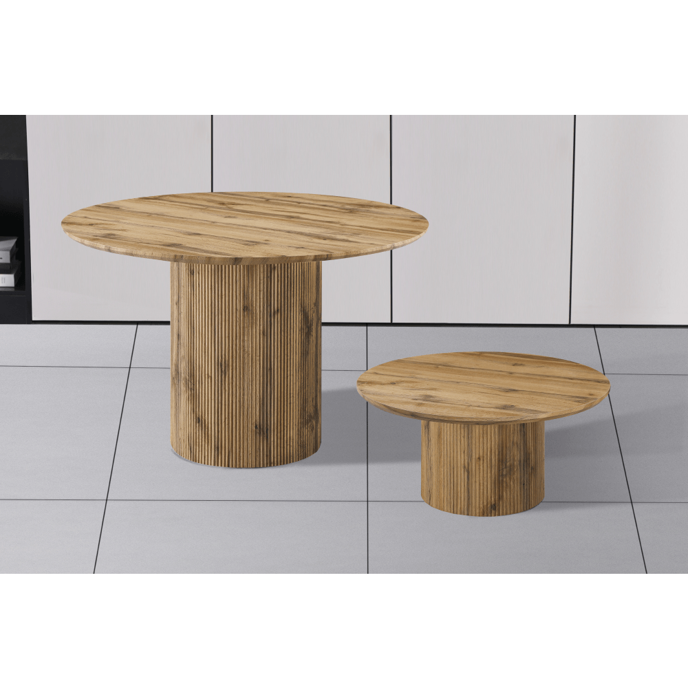Masuta de cafea, stejar, diametru 80 cm, MAHIR TYP 2 — imaginea 13