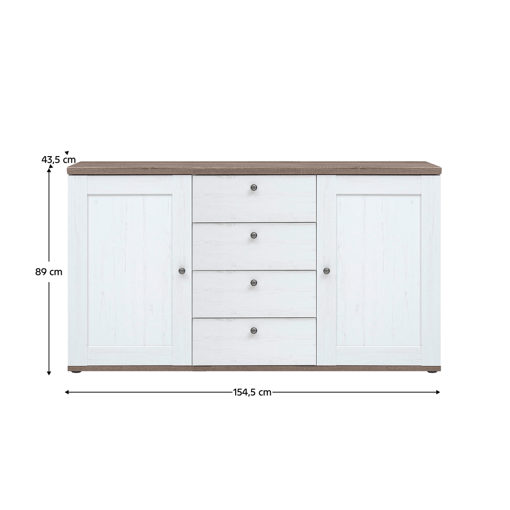 Comoda, pin canyon/stejar sonoma trufel , TEINA KOM2D4S — imaginea 5