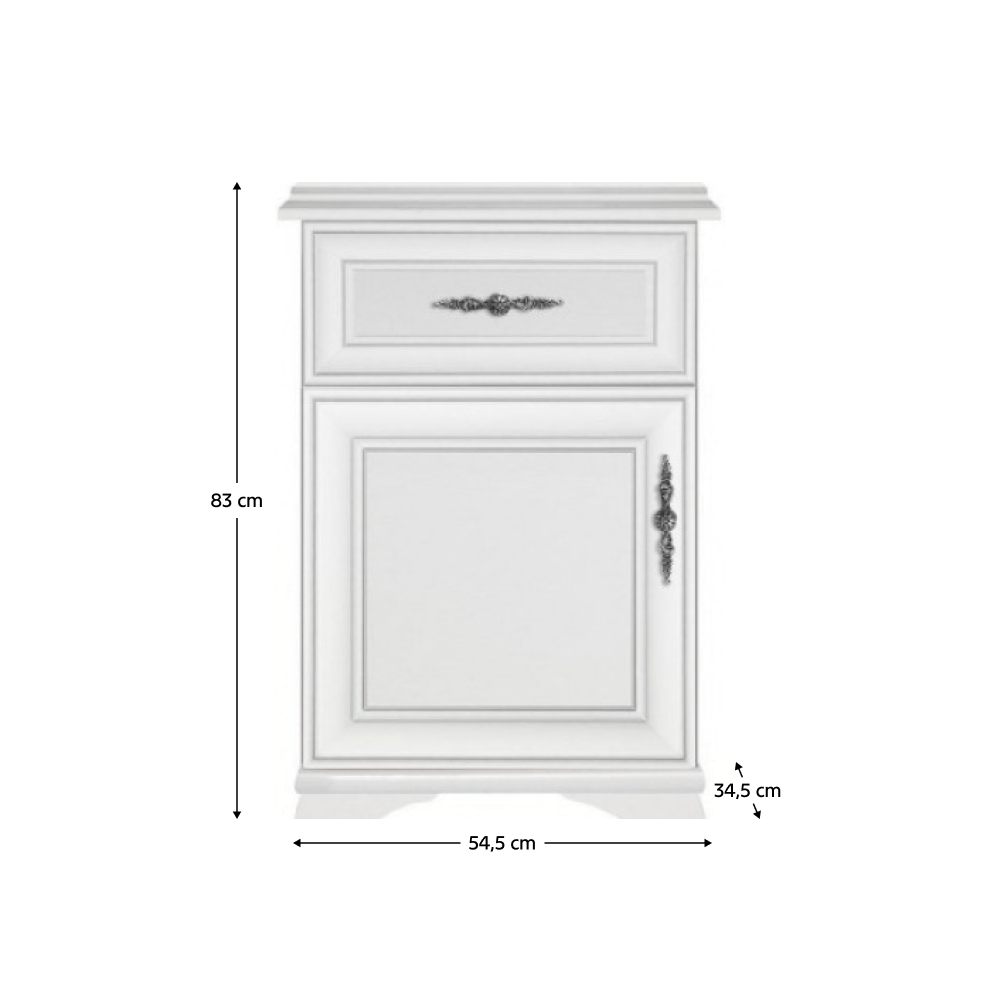 Comoda, alb alpin, KENTAK KOM1D1SL/P — imaginea 3