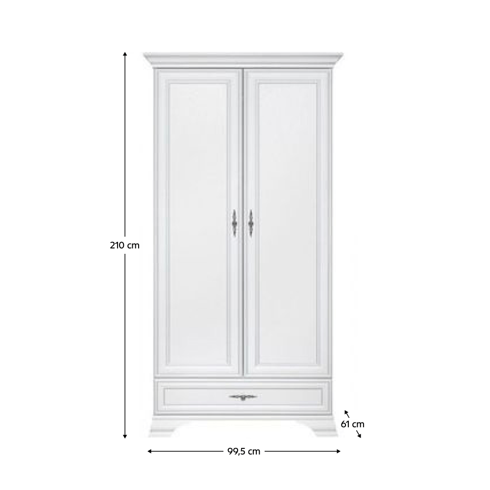 Dulap, alb alpin, KENTAK SZF2D1S — imaginea 3
