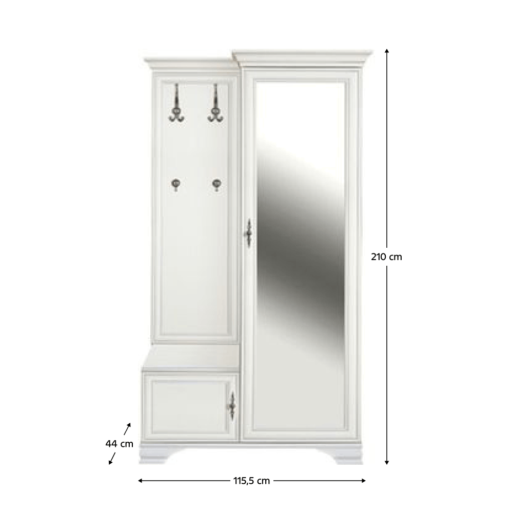 Set de hol, alb alpin, dreapta, KENTAK PPK110P — imaginea 3