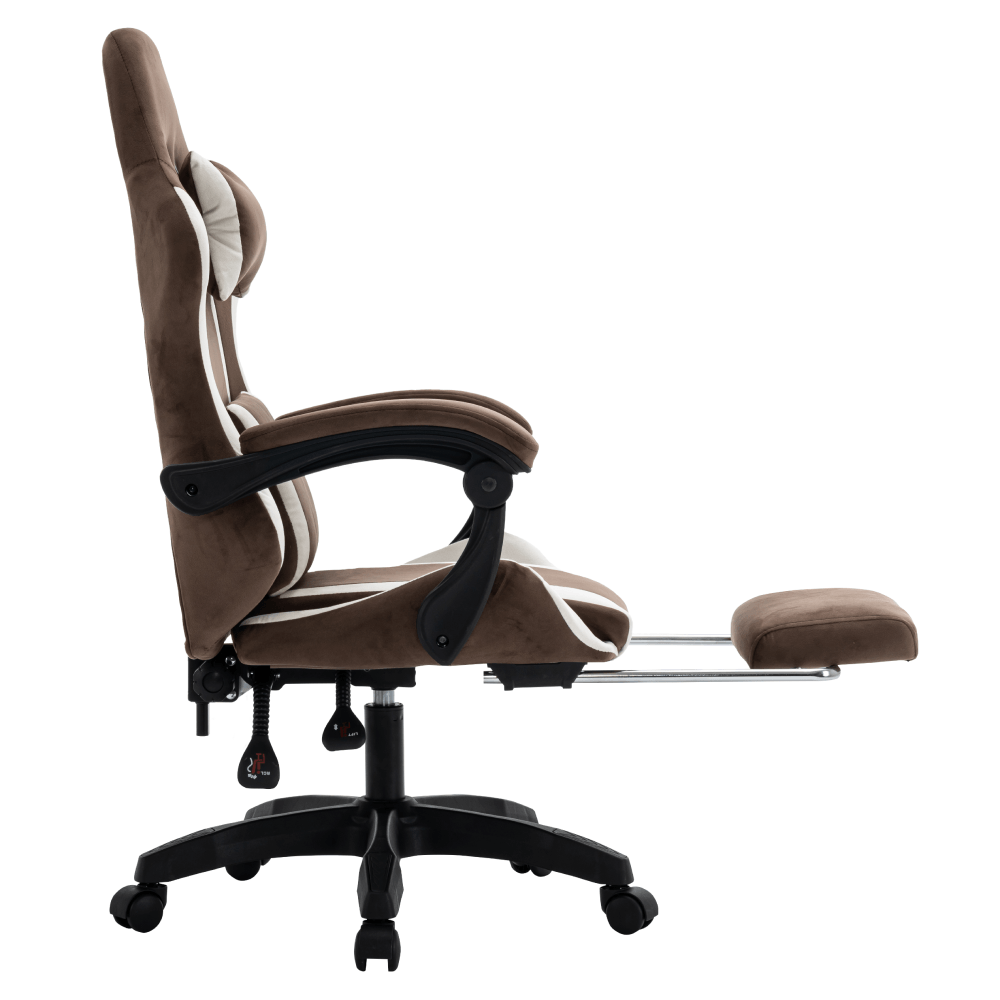 Scaun de birou/gaming, maro/alb, HOSPO — imaginea 3