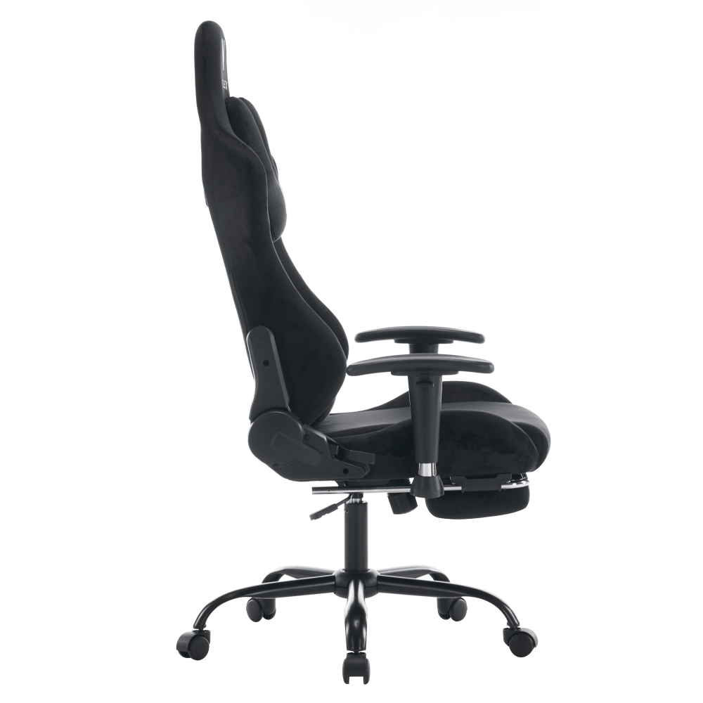 Scaun de birou/gaming, negru, tesatura Velvet, portanta 150 kg, SALOP — imaginea 3
