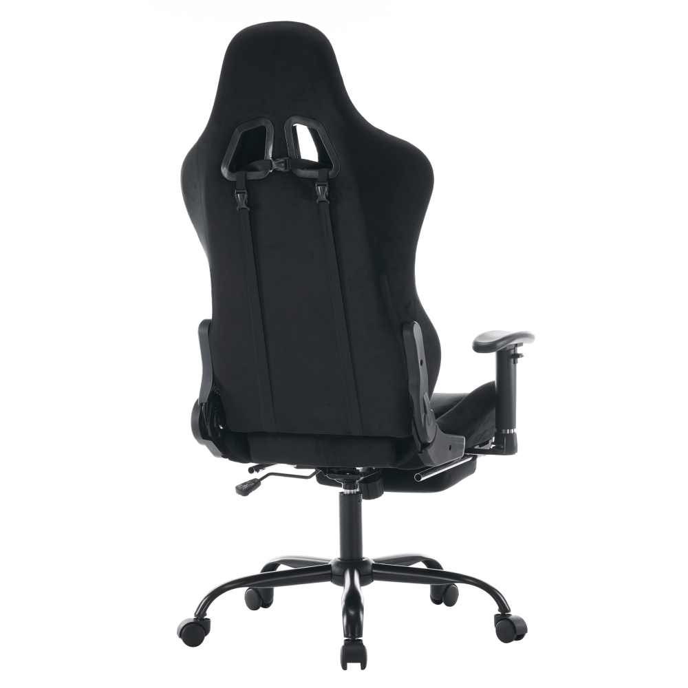 Scaun de birou/gaming, negru, tesatura Velvet, portanta 150 kg, SALOP — imaginea 4