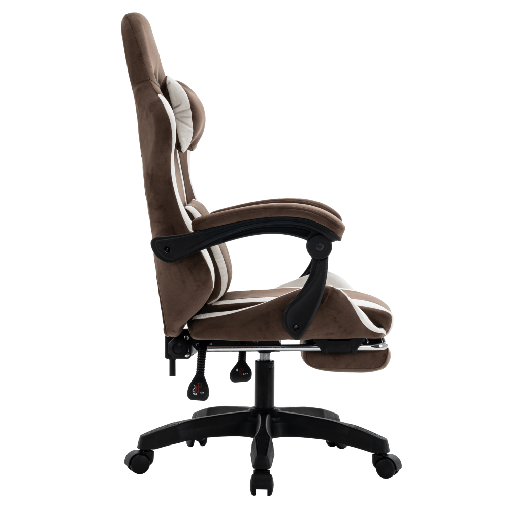 Scaun de birou/gaming, maro/alb, HOSPO — imaginea 5