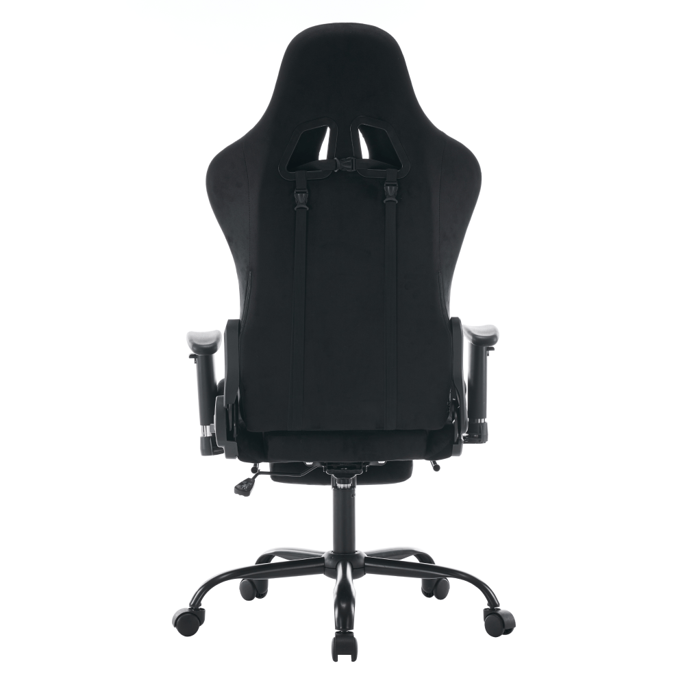 Scaun de birou/gaming, negru, tesatura Velvet, portanta 150 kg, SALOP — imaginea 5