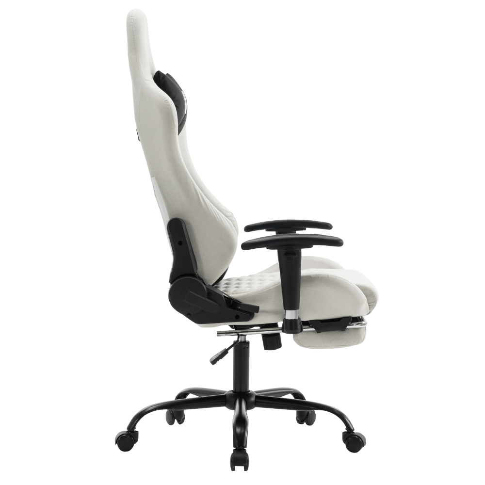 Scaun de birou/gaming, alb/negru, portanta 150 kg, PAPIBAS — imaginea 5
