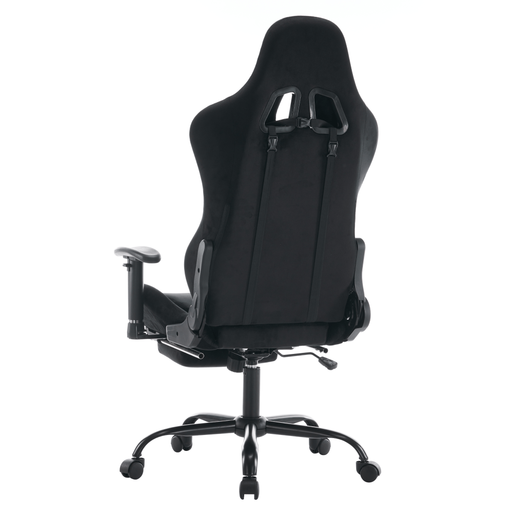 Scaun de birou/gaming, negru, tesatura Velvet, portanta 150 kg, SALOP — imaginea 6