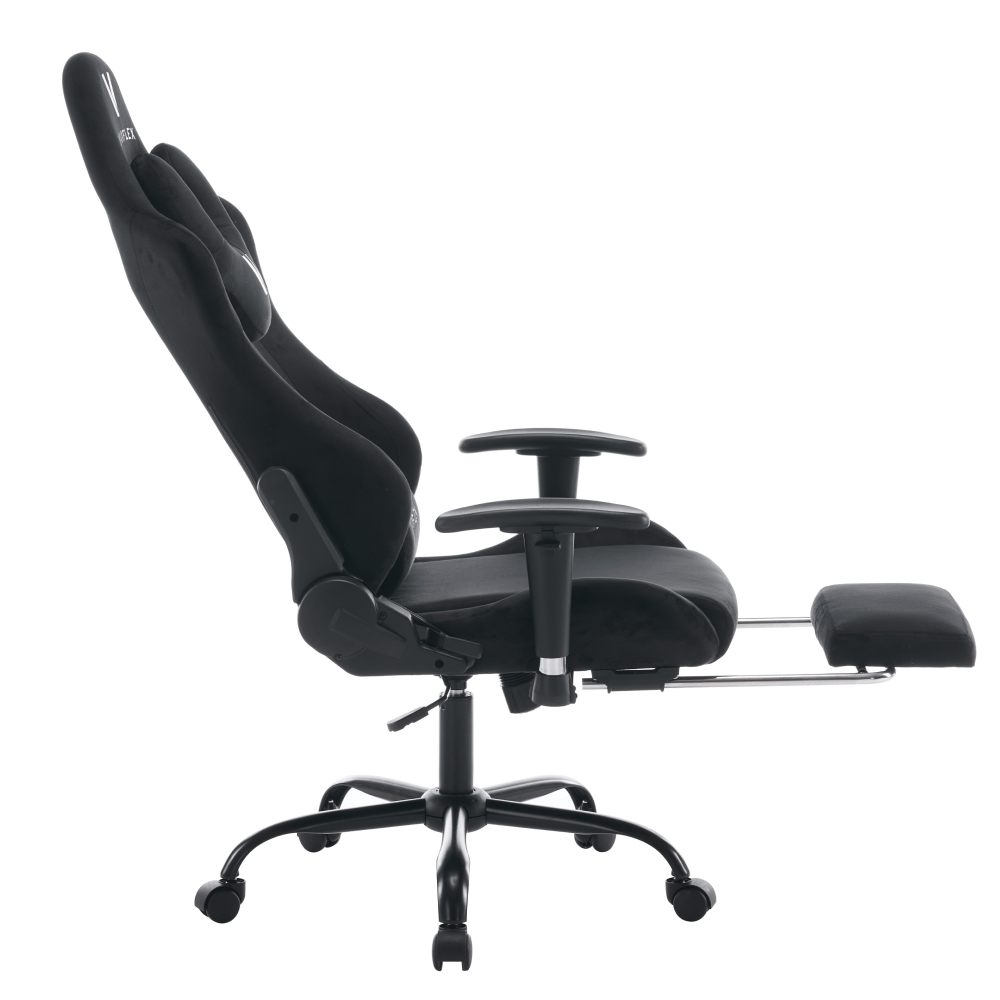 Scaun de birou/gaming, negru, tesatura Velvet, portanta 150 kg, SALOP — imaginea 7