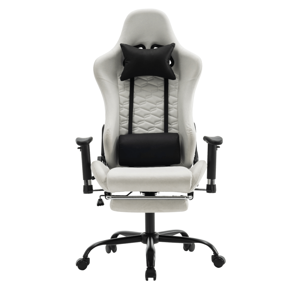 Scaun de birou/gaming, alb/negru, portanta 150 kg, PAPIBAS — imaginea 8