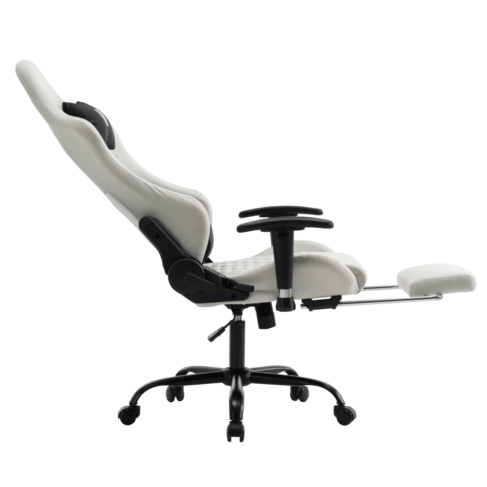 Scaun de birou/gaming, alb/negru, portanta 150 kg, PAPIBAS — imaginea 9