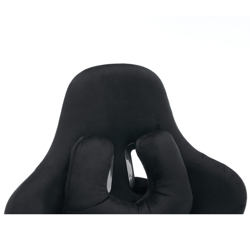 Scaun de birou/gaming, negru, tesatura Velvet, portanta 150 kg, SALOP — imaginea 9