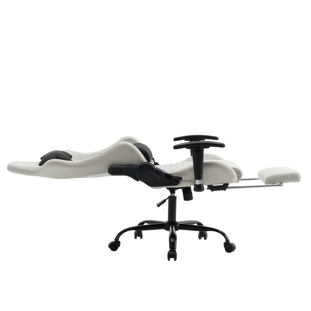 Scaun de birou/gaming, alb/negru, portanta 150 kg, PAPIBAS — imaginea 10
