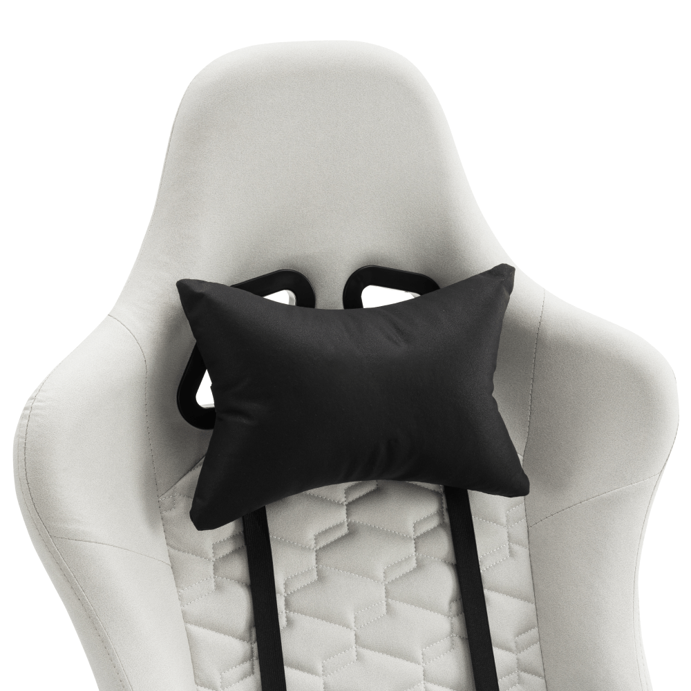 Scaun de birou/gaming, alb/negru, portanta 150 kg, PAPIBAS — imaginea 11