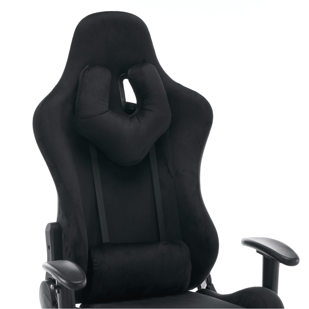 Scaun de birou/gaming, negru, tesatura Velvet, portanta 150 kg, SALOP — imaginea 11