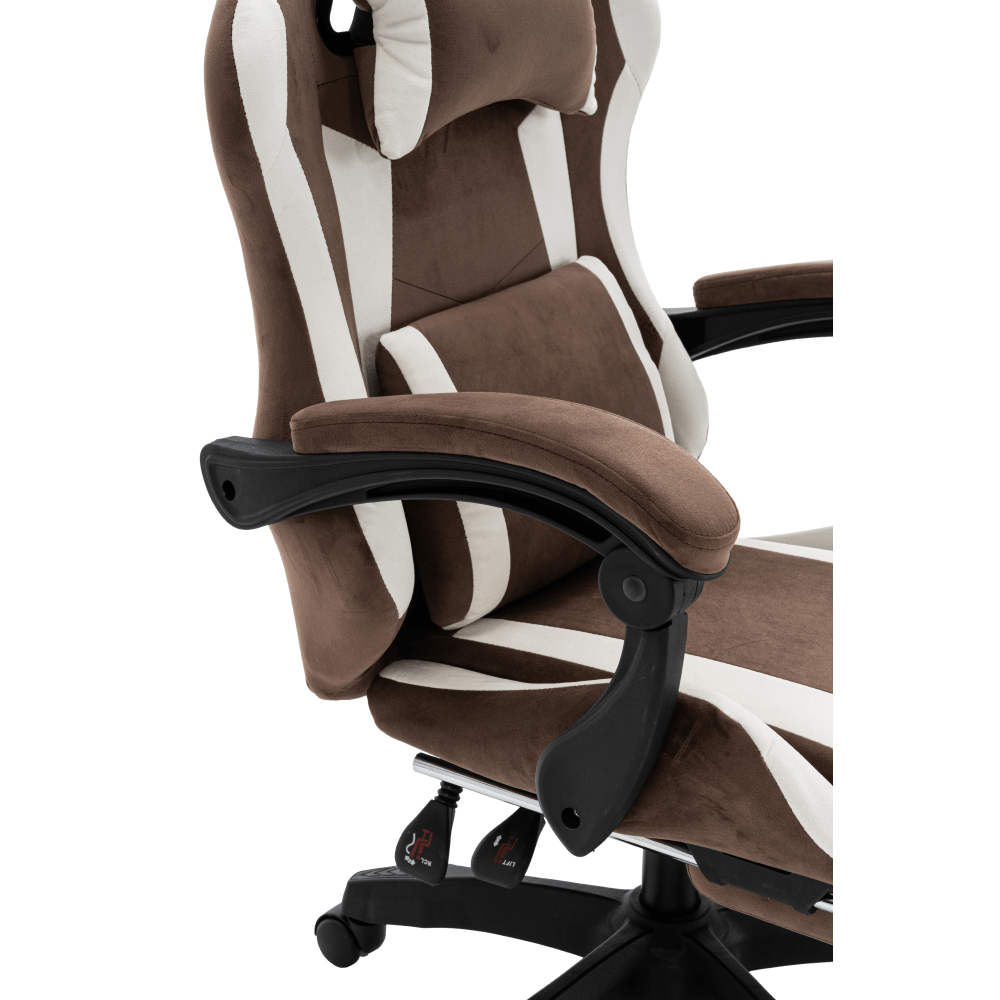 Scaun de birou/gaming, maro/alb, HOSPO — imaginea 13
