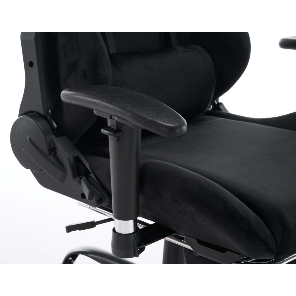 Scaun de birou/gaming, negru, tesatura Velvet, portanta 150 kg, SALOP — imaginea 14