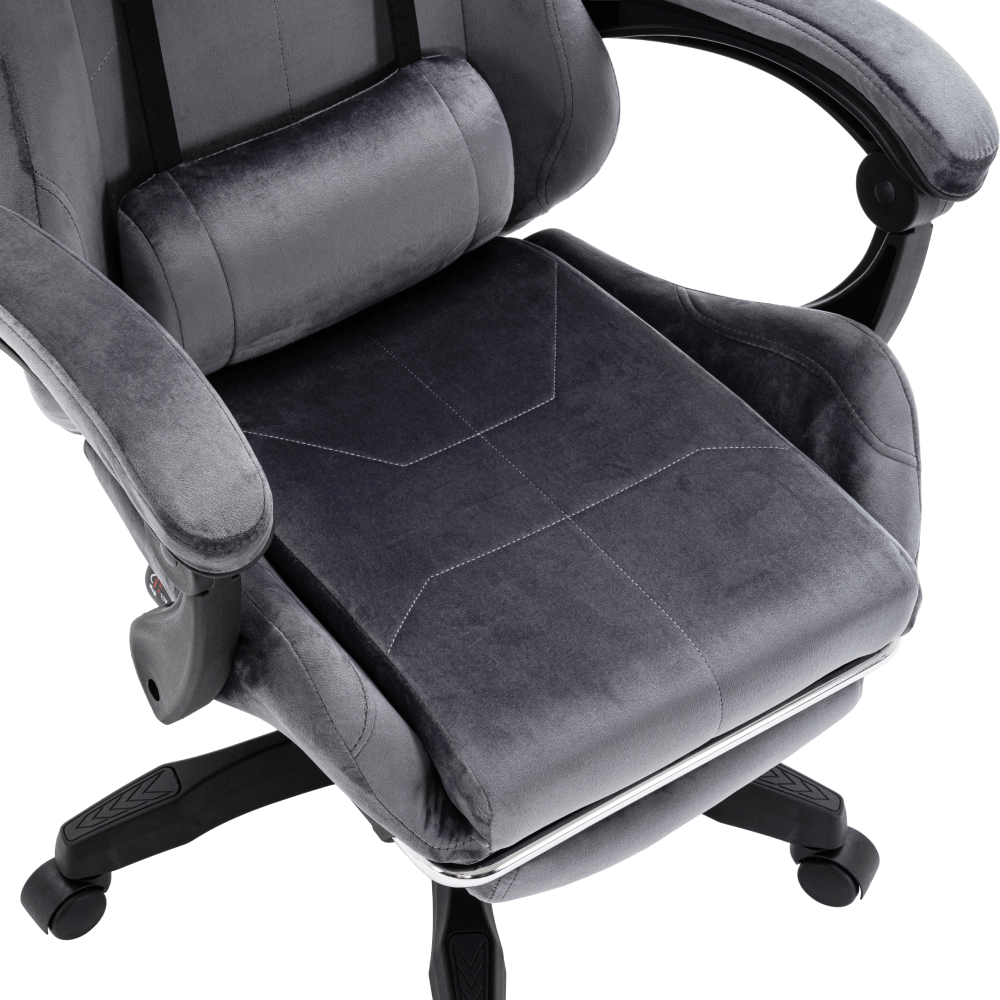Scaun de birou/gaming, gri, LOPES — imaginea 13