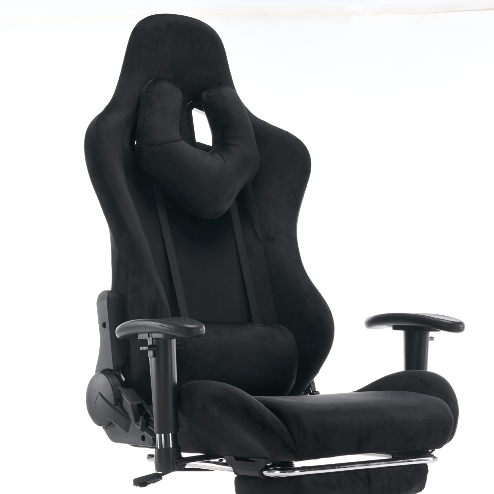 Scaun de birou/gaming, negru, tesatura Velvet, portanta 150 kg, SALOP — imaginea 15