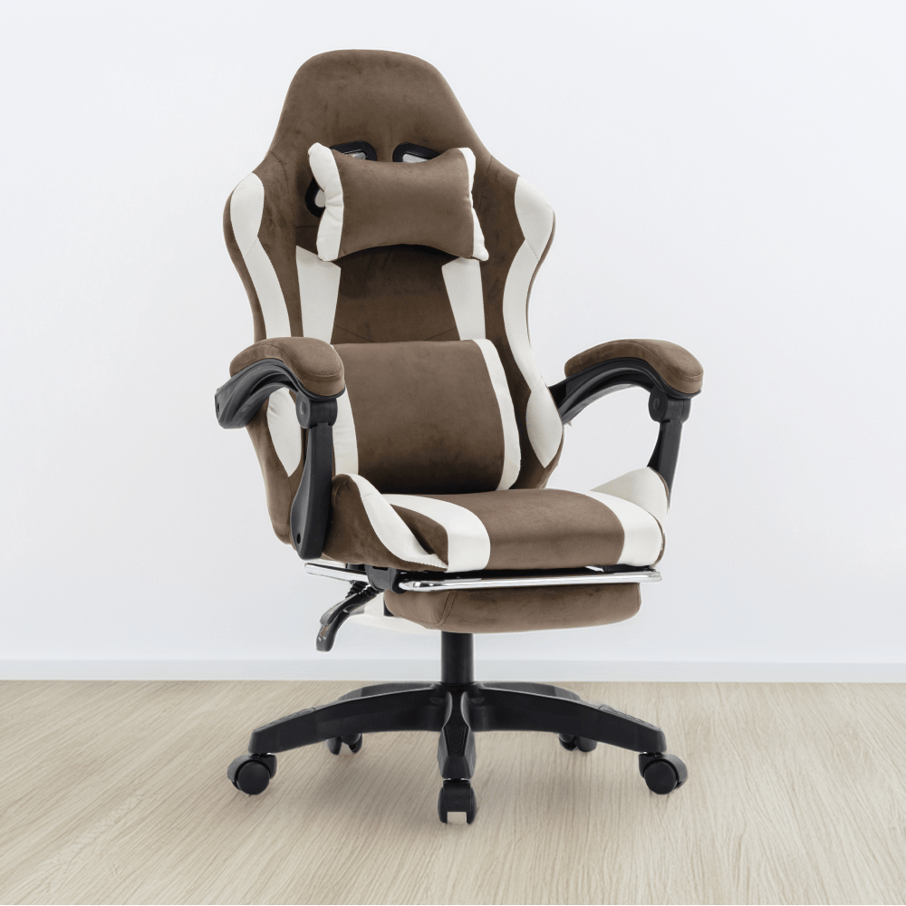 Scaun de birou/gaming, maro/alb, HOSPO — imaginea 17