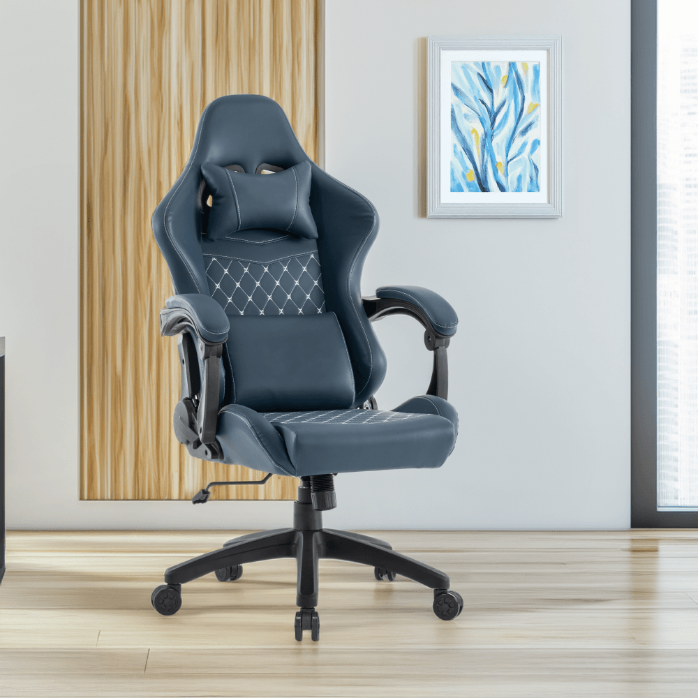 Scaun de birou/gaming, albastru, portanta 150 kg, SAMIE — imaginea 19