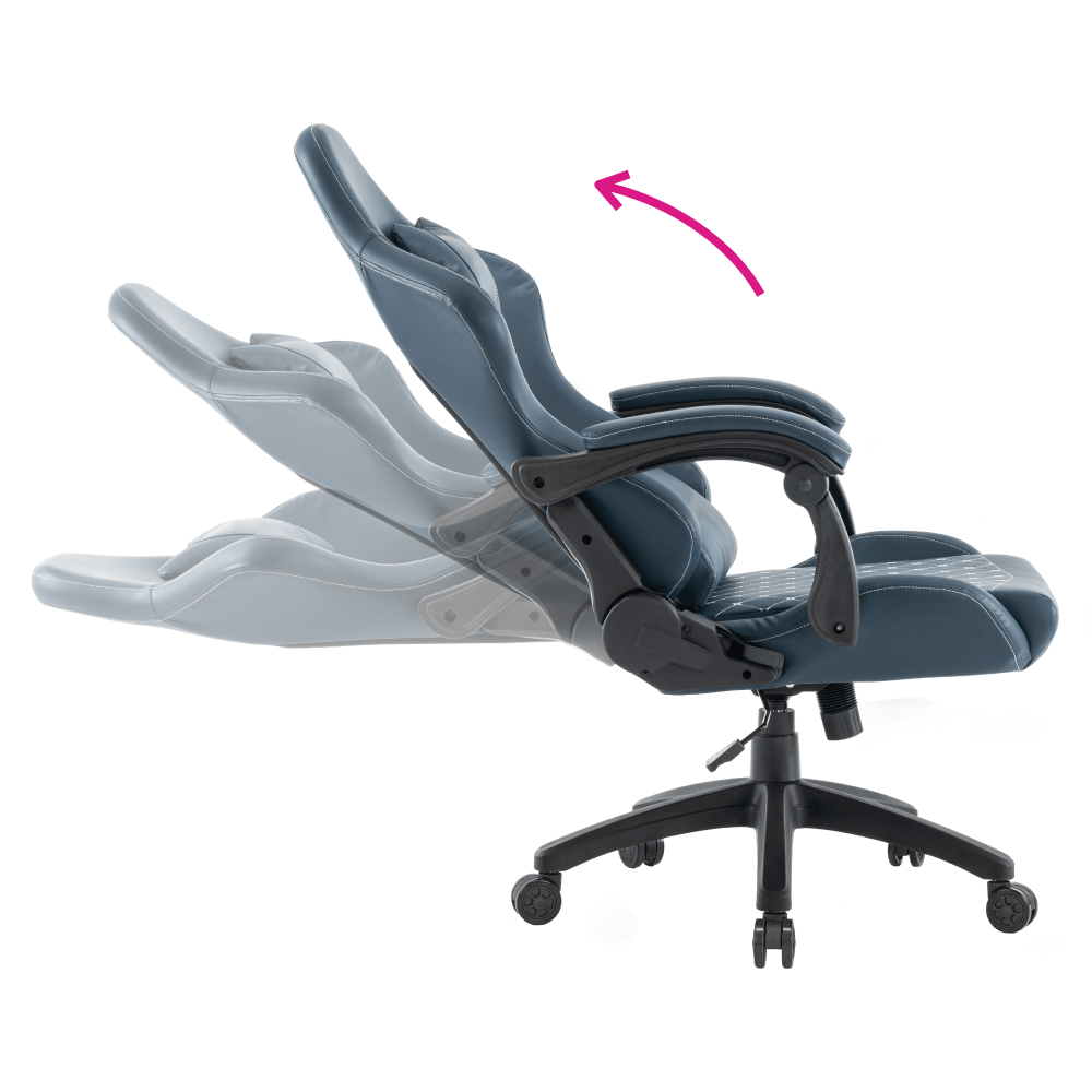 Scaun de birou/gaming, albastru, portanta 150 kg, SAMIE — imaginea 20