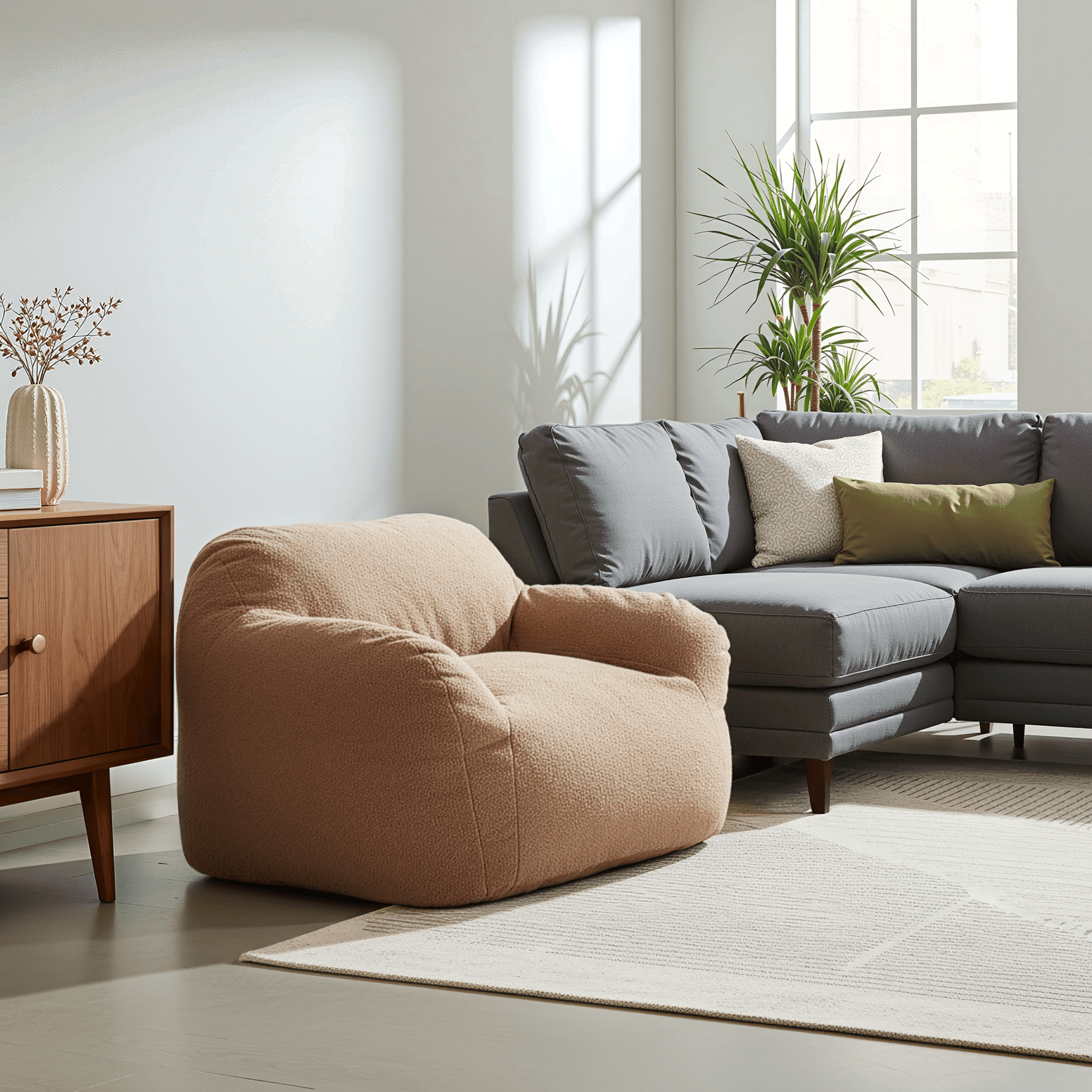 Sac pentru sezut, maro deschis, FUFY — imaginea 14