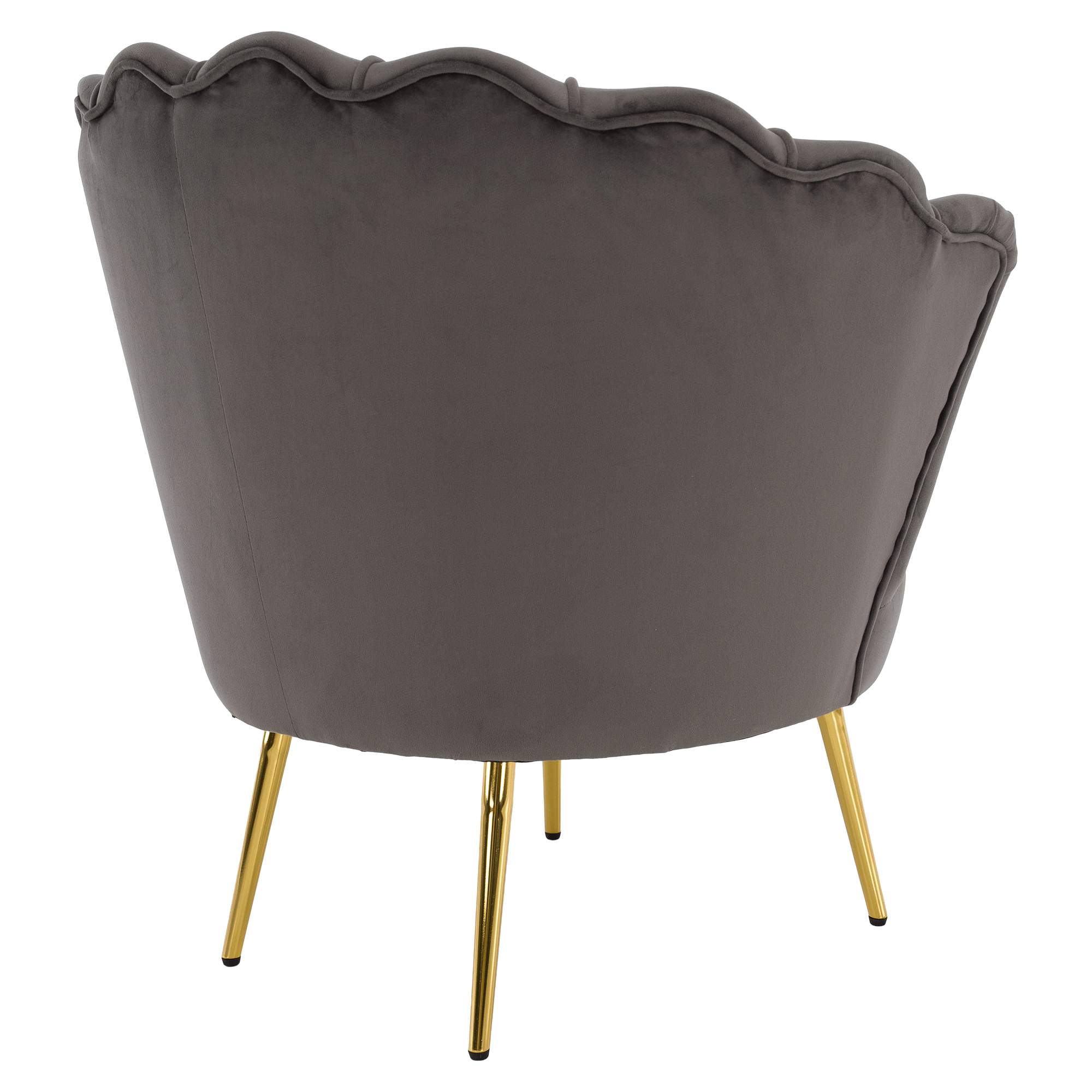 Fotoliu in stilul Art-deco, gri-maro tesatura Velvet/gold crom auriu, NOBLEO — imaginea 11