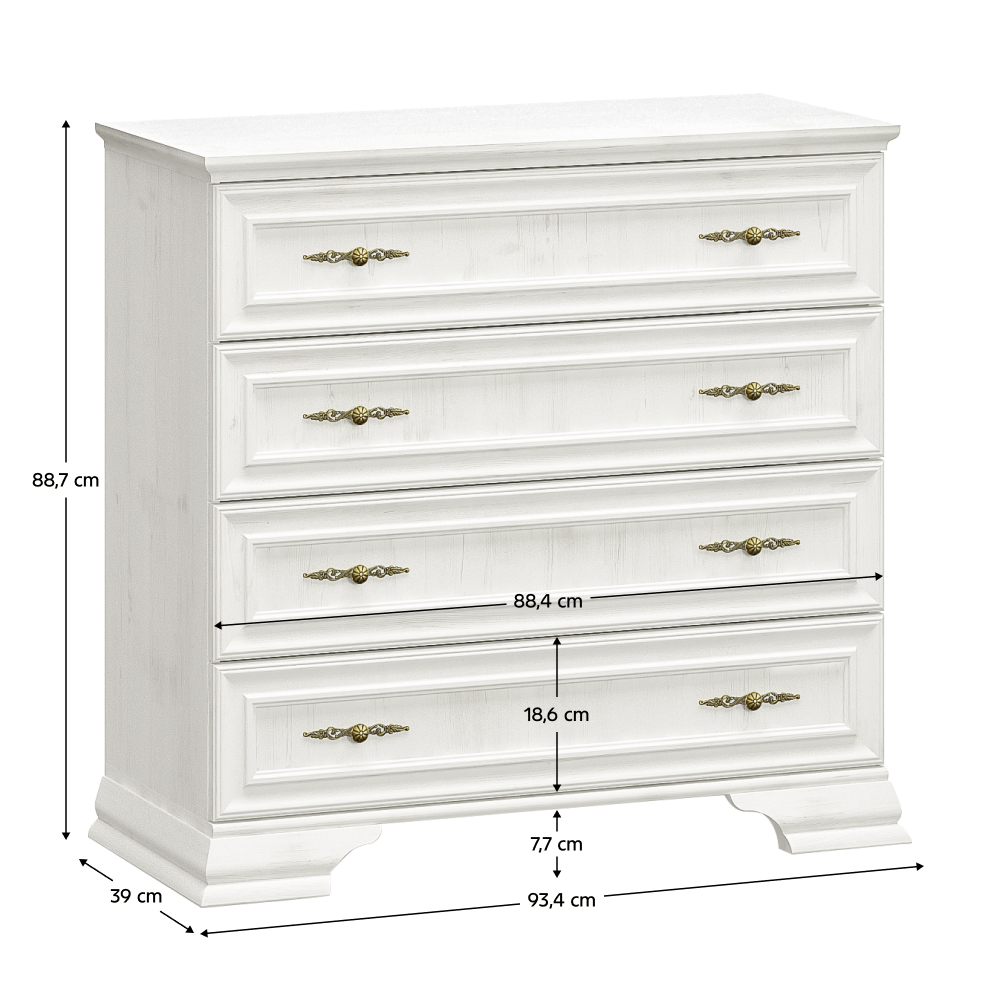 Comoda cu sertare, pin andersen, IRINA 4S — imaginea 4