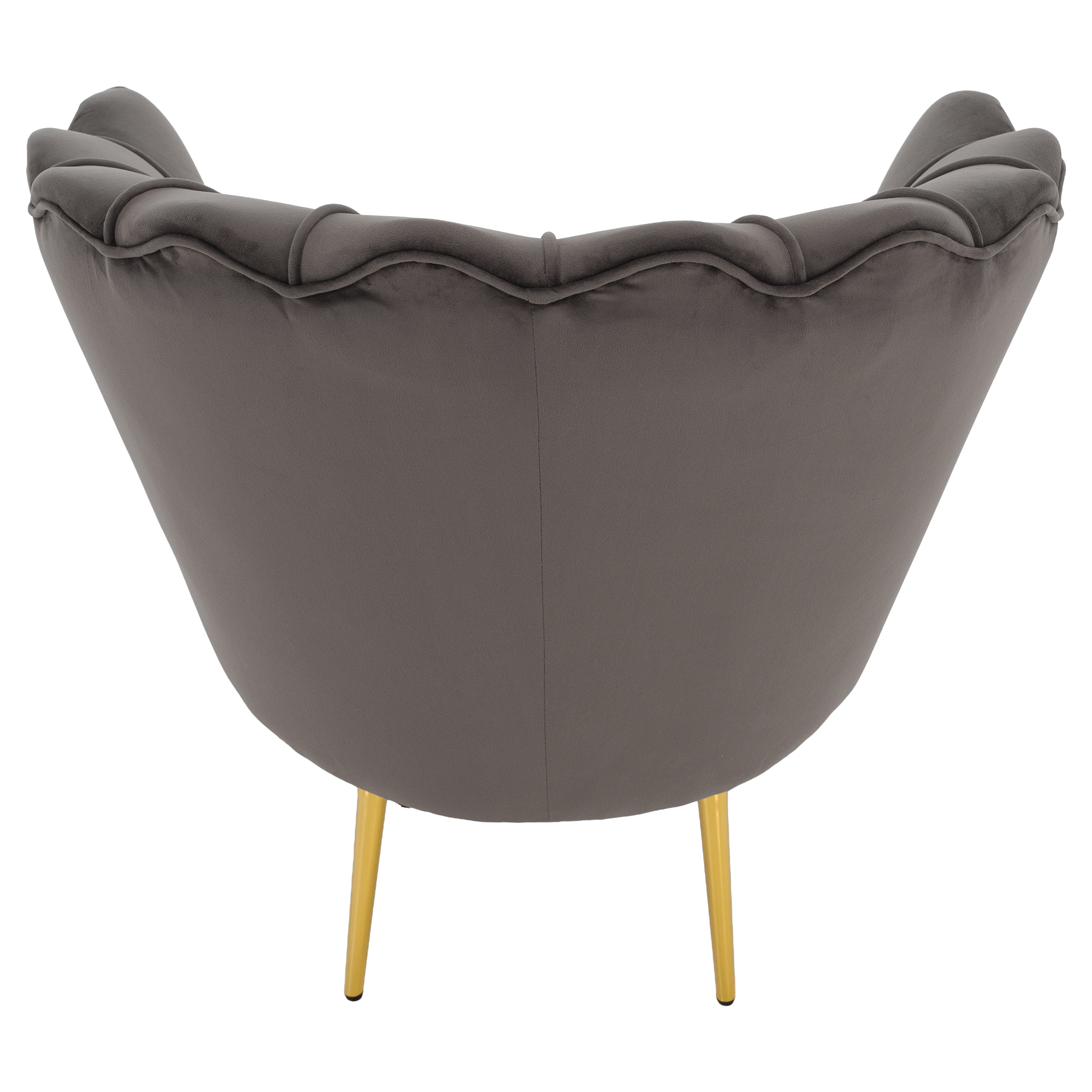 Fotoliu in stilul Art-deco, gri-maro tesatura Velvet/gold crom auriu, NOBLEO — imaginea 12