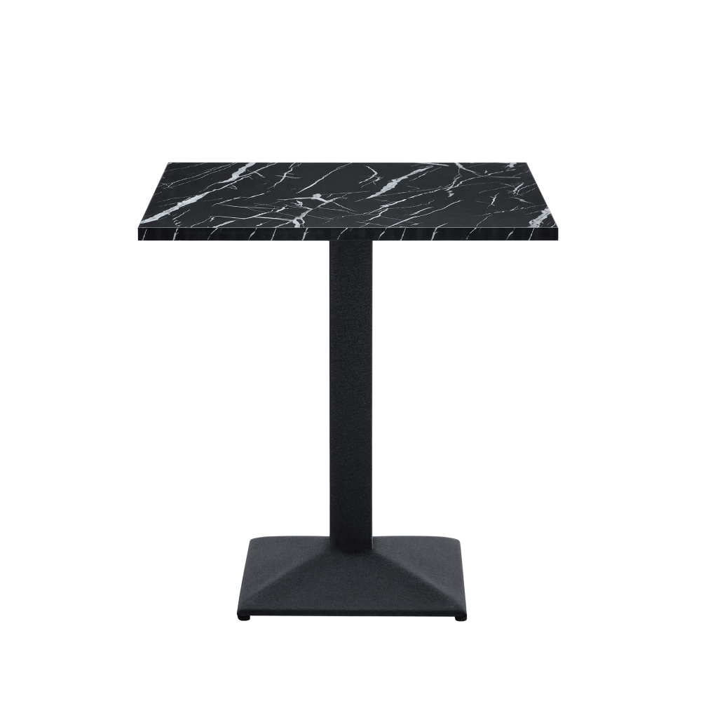 Masa de sufragerie bistro, marmura neagra/negru, 70x70 cm, RINALDO TYP 1 — imaginea 4