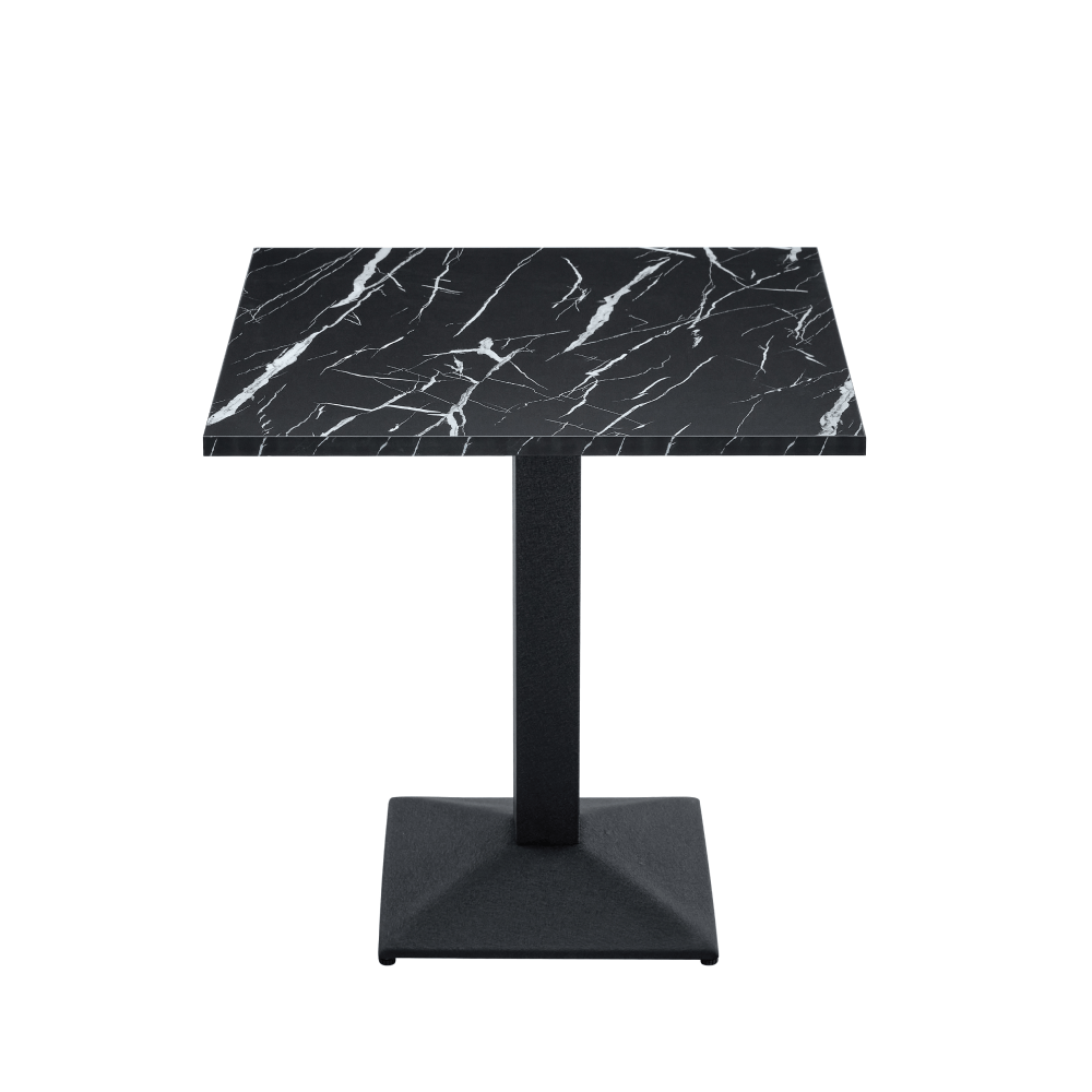 Masa de sufragerie bistro, marmura neagra/negru, 70x70 cm, RINALDO TYP 1 — imaginea 5