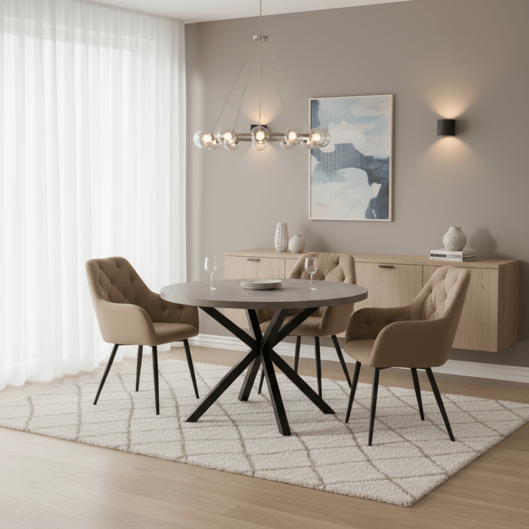 Fotoliu de design, material Velvet bej, VERIO NEW — imaginea 2