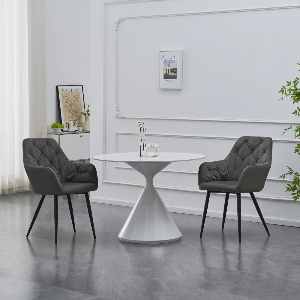 Fotoliu de design, material Velvet gri inchis, VERIO NEW — imaginea 2