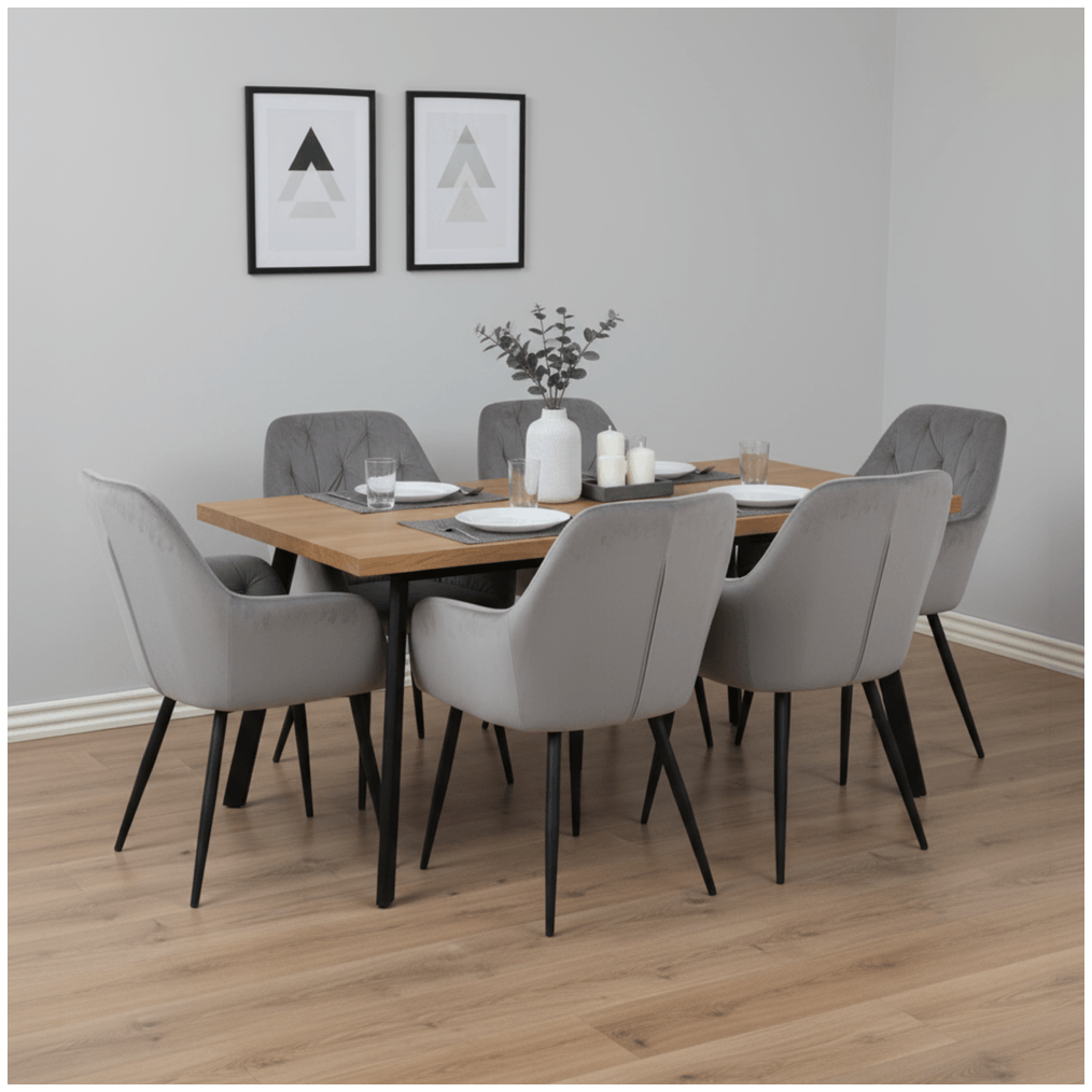 Fotoliu de design, material Velvet gri, VERIO NEW — imaginea 4