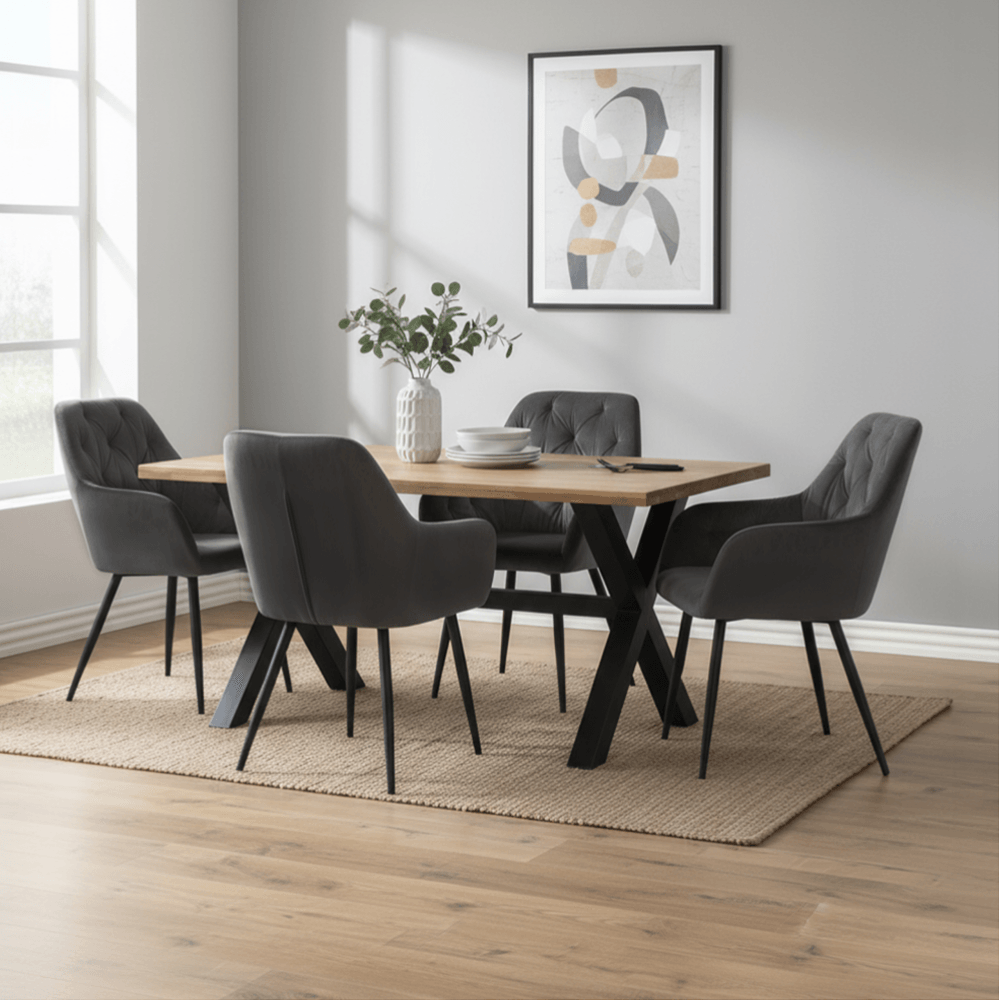 Fotoliu de design, material Velvet gri inchis, VERIO NEW — imaginea 4