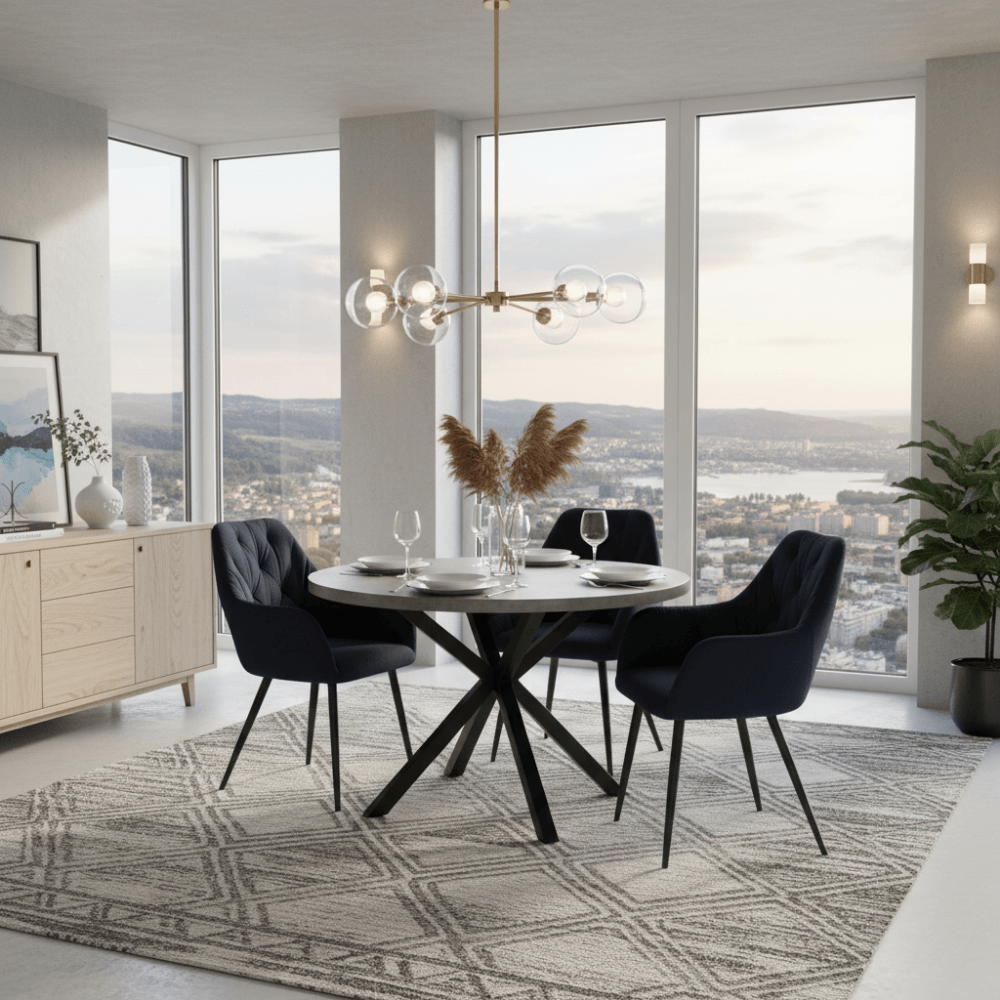 Fotoliu de design, material Velvet negru, VERIO NEW — imaginea 3