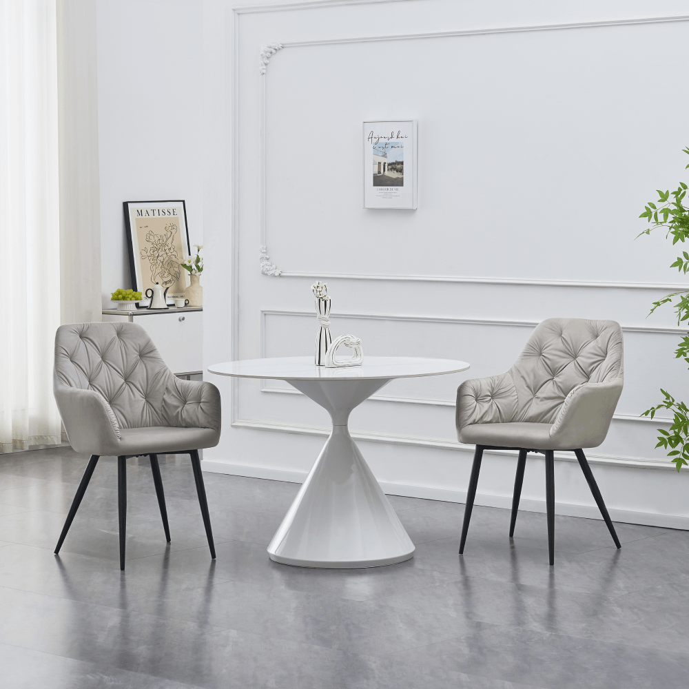 Fotoliu de design, material Velvet gri, VERIO NEW — imaginea 5