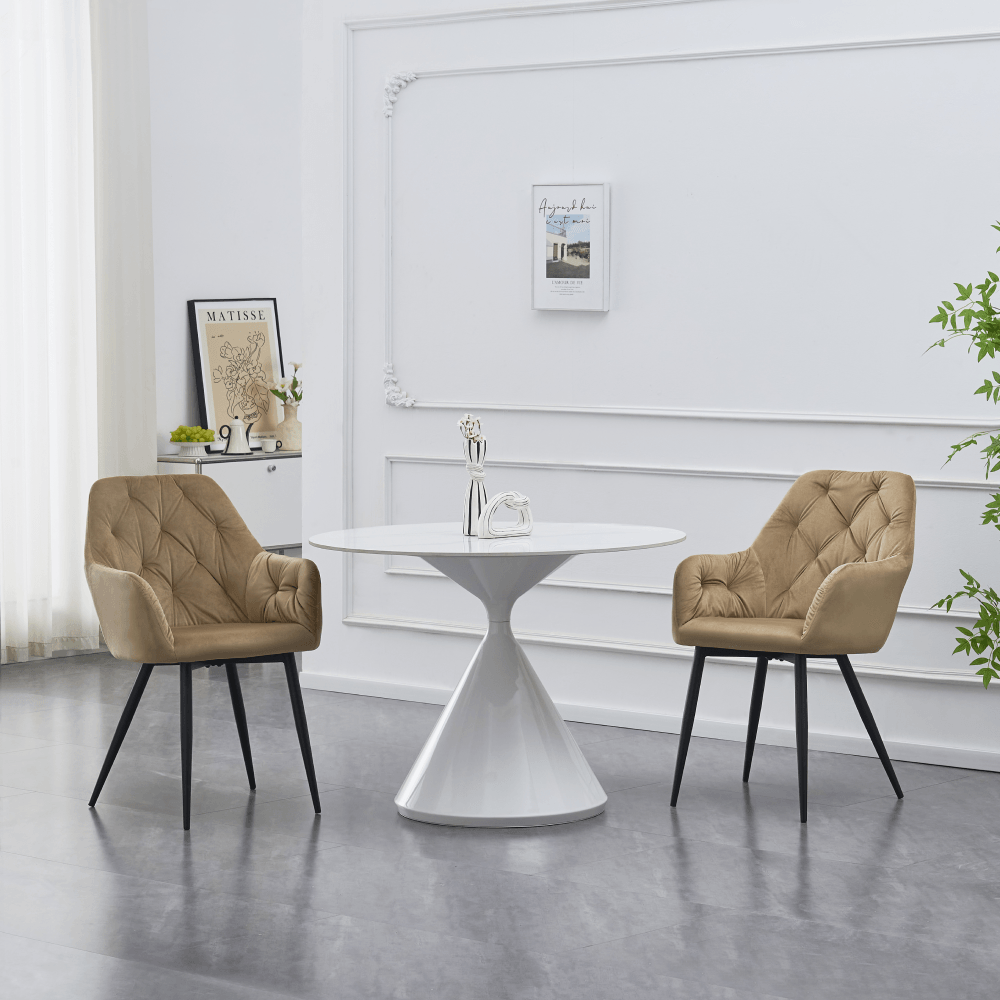 Fotoliu de design, material Velvet bej, VERIO NEW — imaginea 6