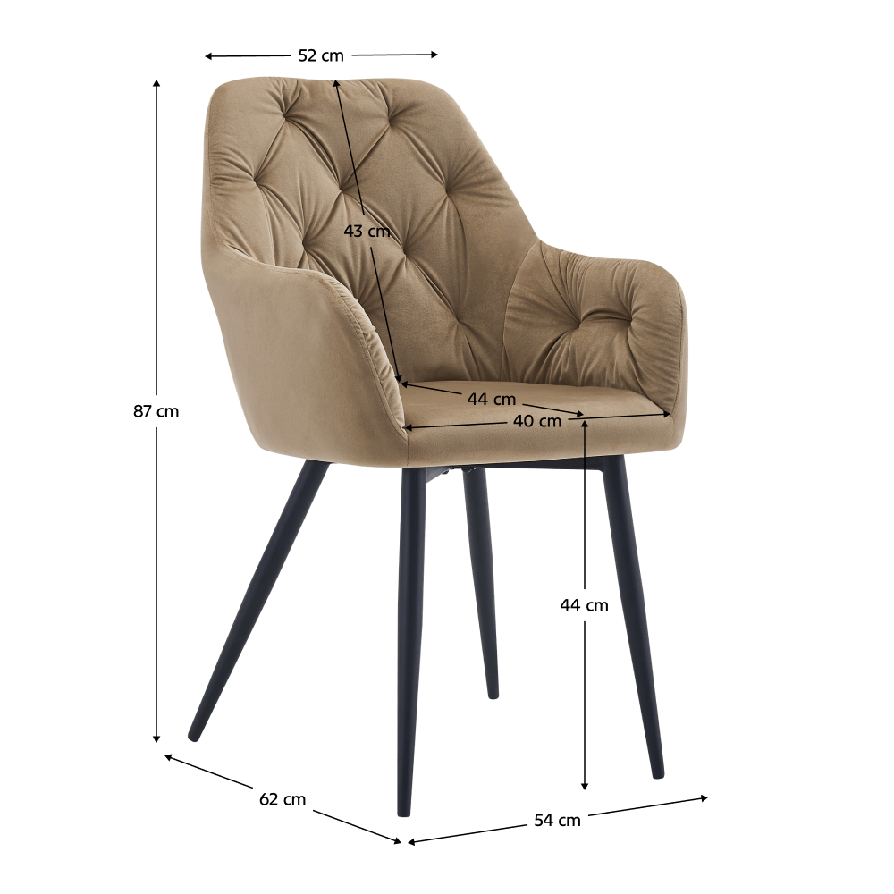 Fotoliu de design, material Velvet bej, VERIO NEW — imaginea 7