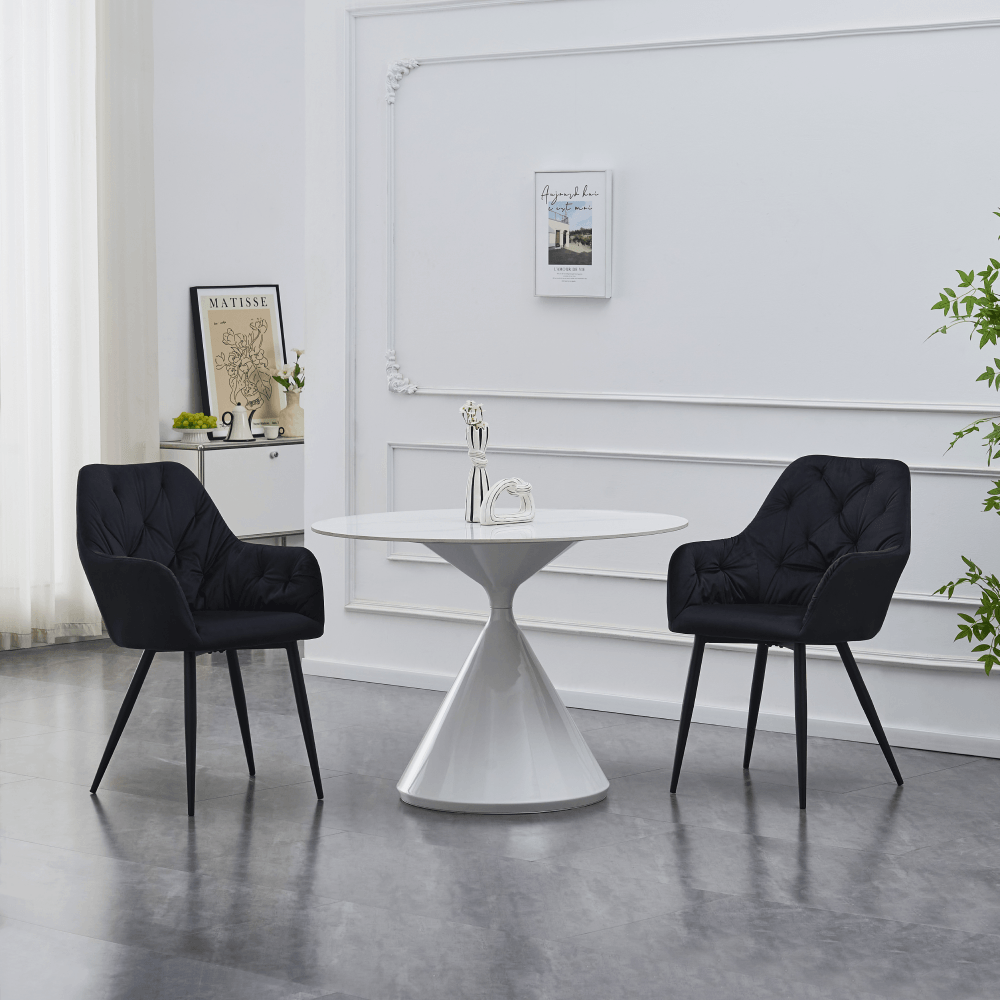 Fotoliu de design, material Velvet negru, VERIO NEW — imaginea 6
