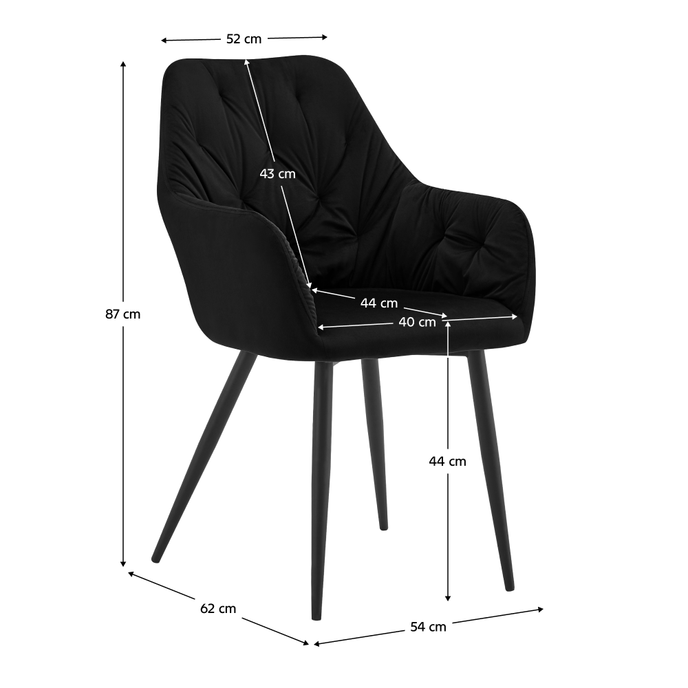 Fotoliu de design, material Velvet negru, VERIO NEW — imaginea 7