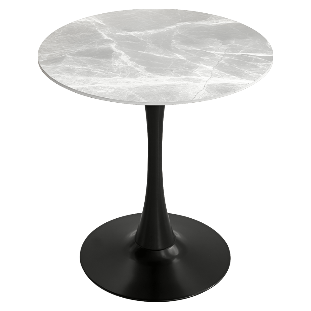 Masa de sufragerie, marmura gri/negru, diametru 90 cm, LORIAN TYP 1 — imaginea 2