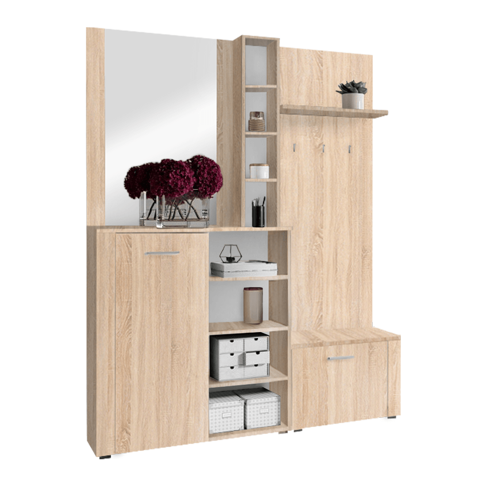 Set pentru anticamera, stejar sonoma, FANDU — imaginea 2