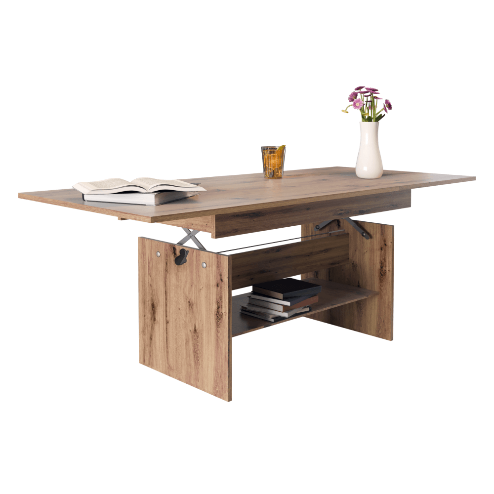 Masa plianta pentru mese/conferinte, stejar artisan, 120-160x70 cm, LAVKO NEW — imaginea 3