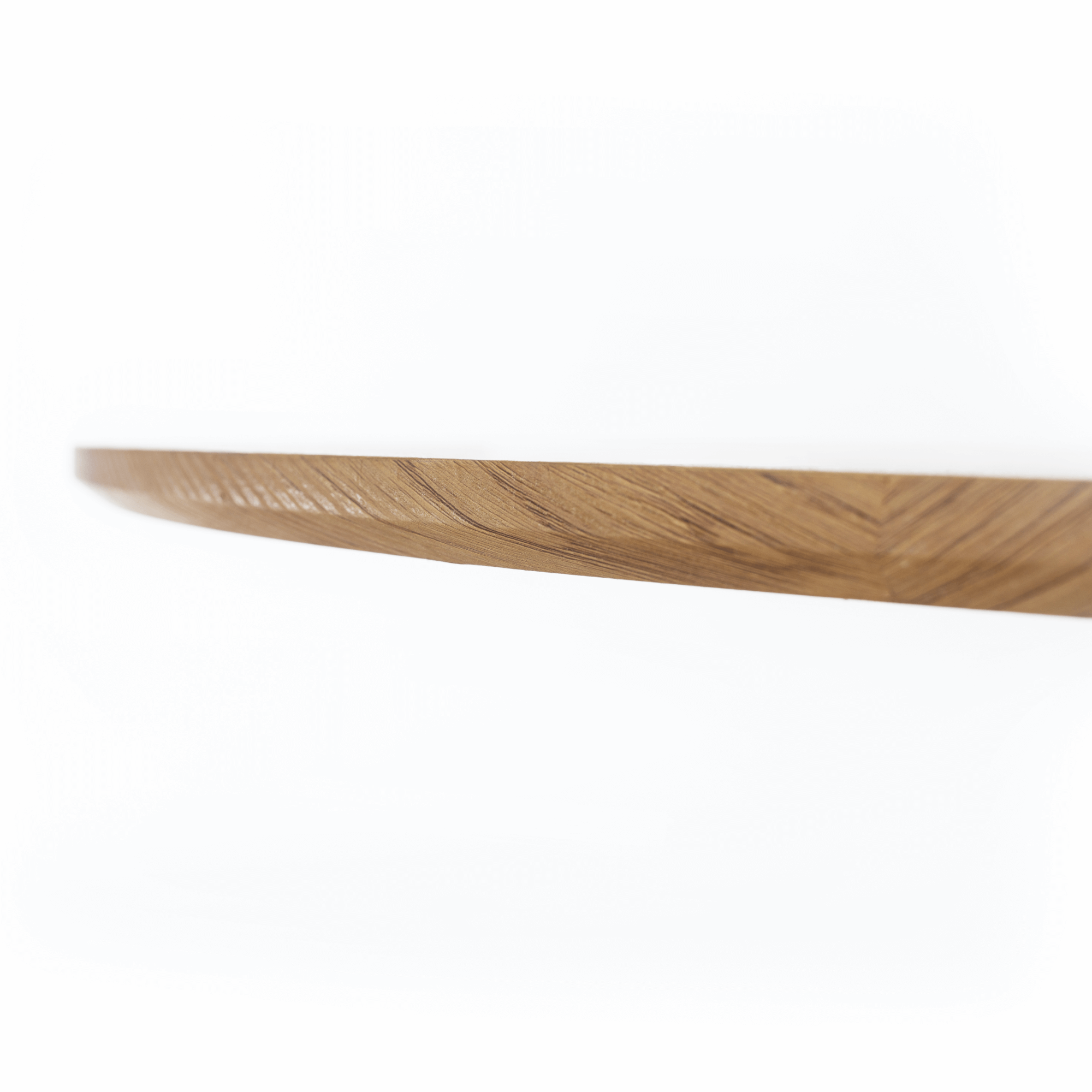 Masa de sufragerie, stejar/negru, diametru 80 cm, REVENTON NEW — imaginea 4