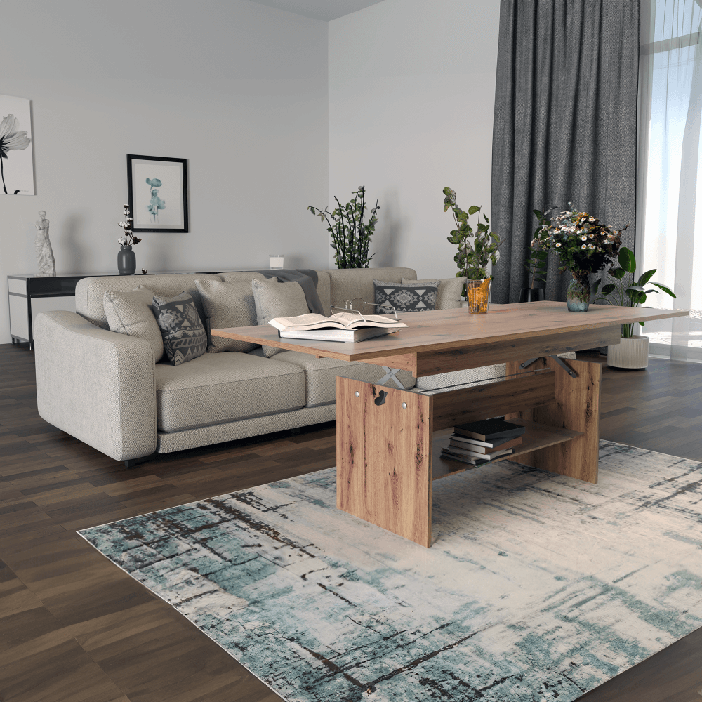 Masa plianta pentru mese/conferinte, stejar artisan, 120-160x70 cm, LAVKO NEW — imaginea 7