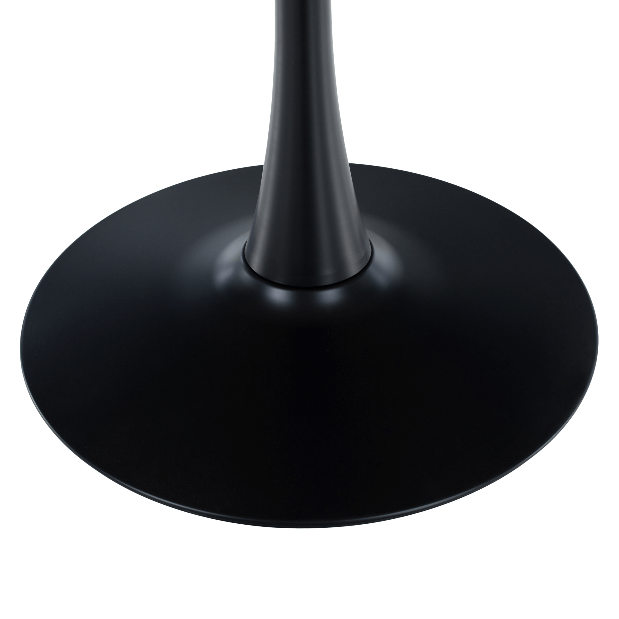 Masa de sufragerie, stejar/negru, diametru 110 cm, REVENTON NEW — imaginea 4