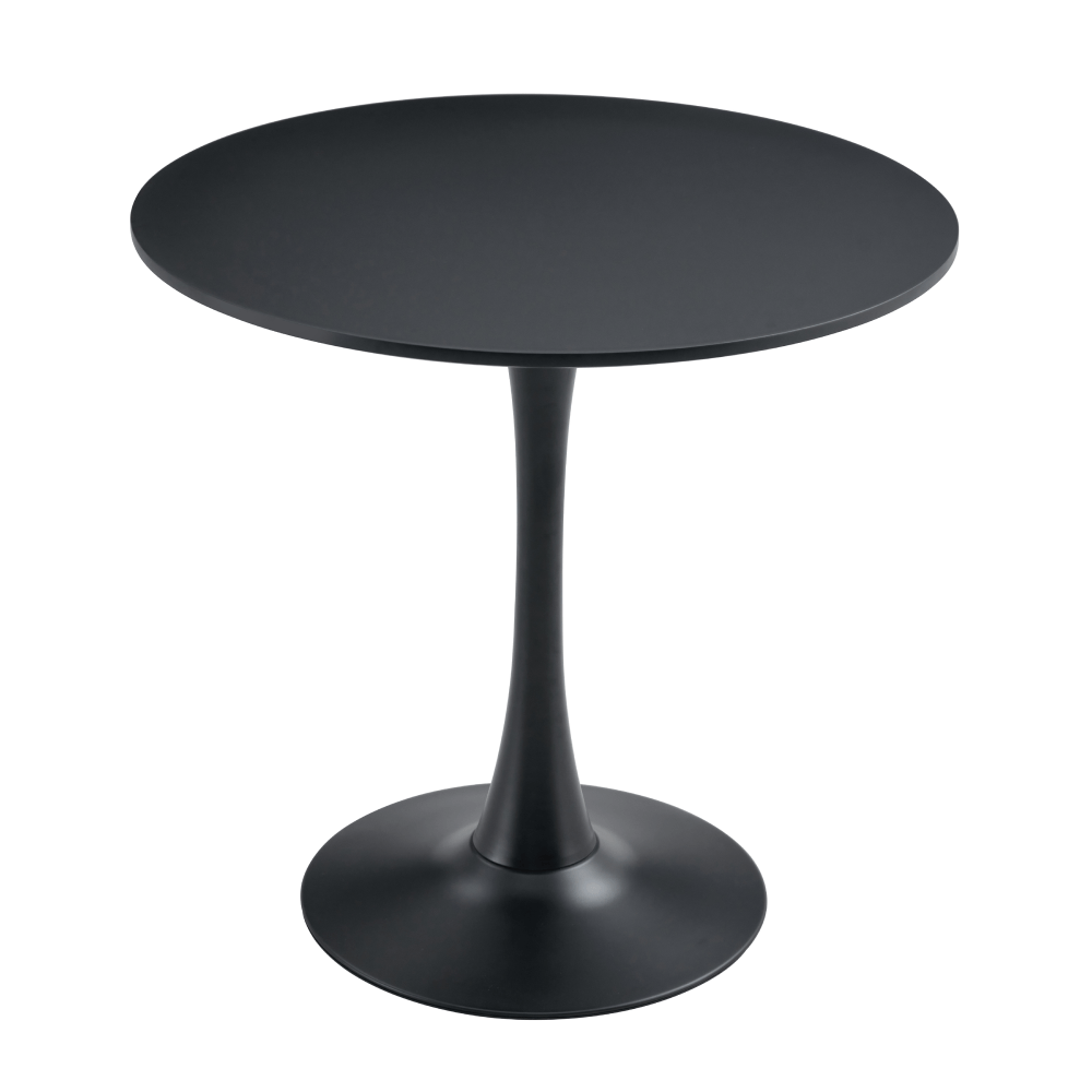 Masa de sufragerie, negru, diametru 80 cm, REVENTON NEW — imaginea 7